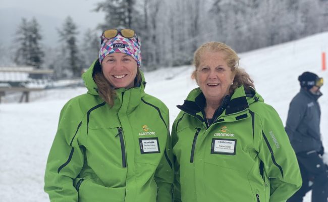 Meghan Kelsey and Karen Dolan in Green Cranmore Jackets