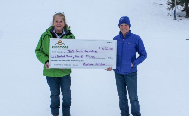 Karen Dolan presenting check to Sally McMurdo