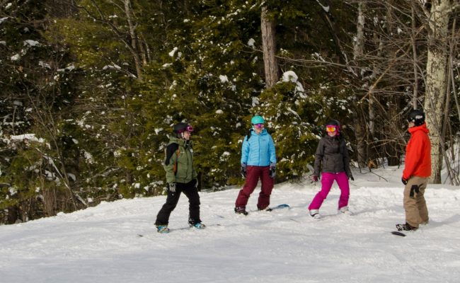 Snowboarding lesson