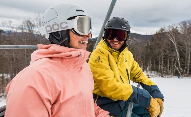 Couple on lift